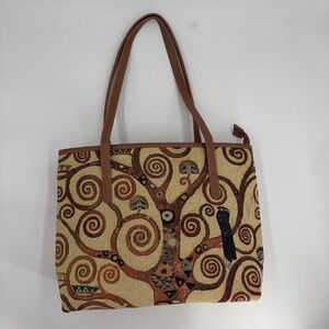 Signare Tree of Life Klimt Tapestry Tote Art Nouveau Large Shoulder structured